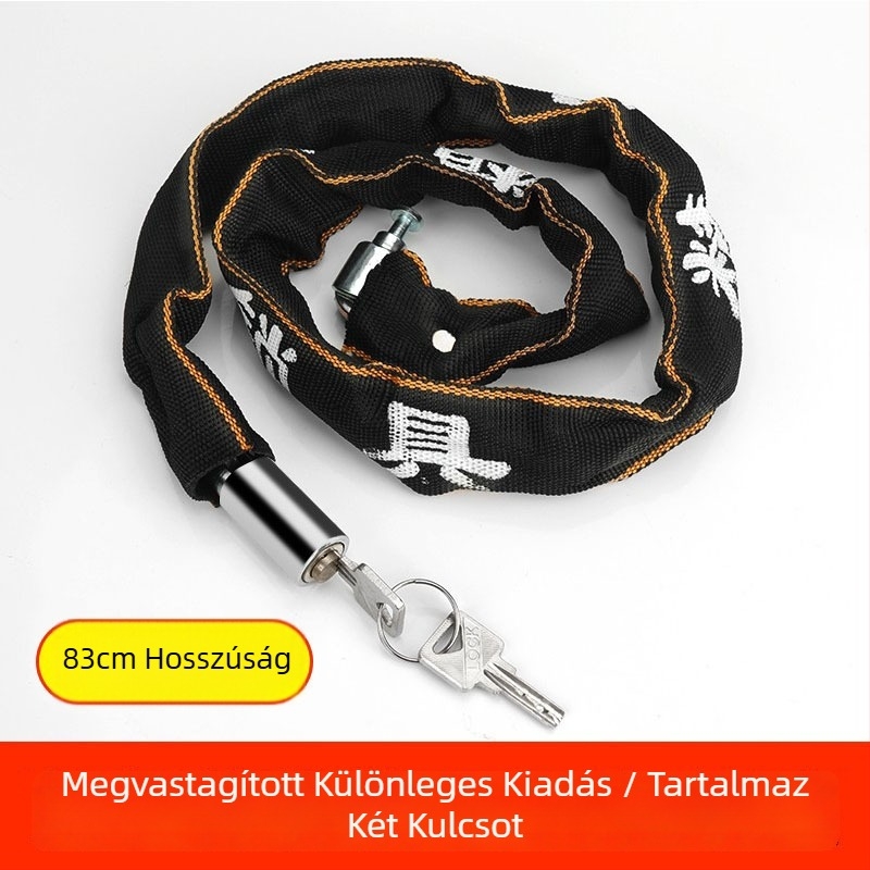 Hordozható kerékpár láncos zár, anti-lopás, kombinációs zár