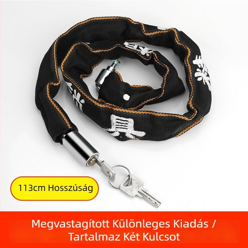 Hordozható kerékpár láncos zár, anti-lopás, kombinációs zár