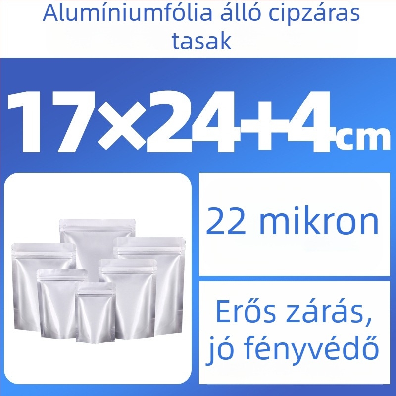Alumíniumfóliás önzáró tasak nedvességálló, álló tasak záróval Goji bogyókhoz