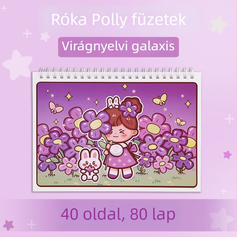 Szabadlapos notesz, 120 g/m² papír, cellulóz alapú, japán-koreai aranyos stílus