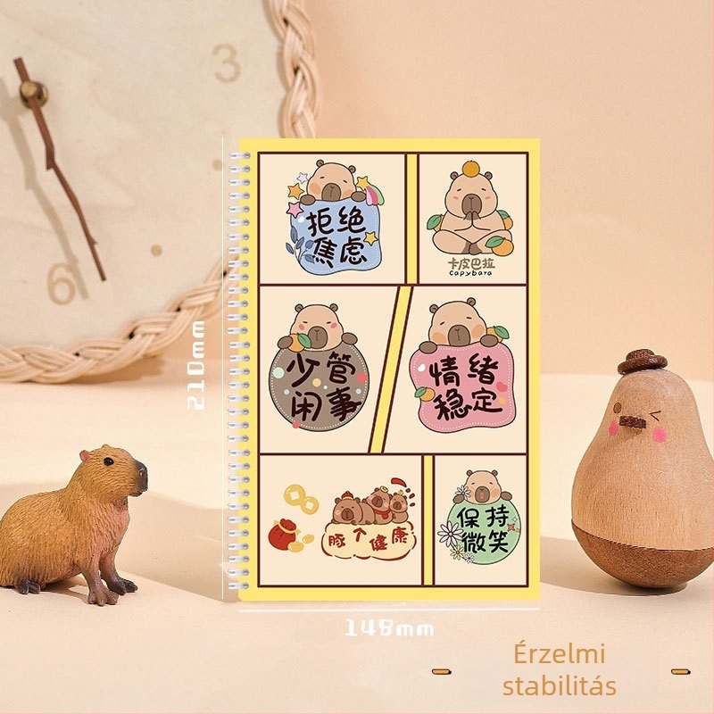 Szabadlapos notesz, 120 g/m² papír, cellulóz alapú, japán-koreai aranyos stílus