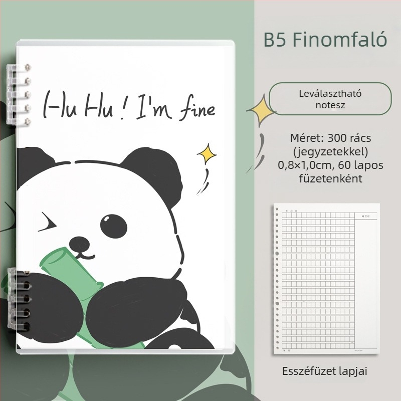 Munkafüzet Cute little year, leválasztható lapokkal, dupla offset papír, 80 g papír