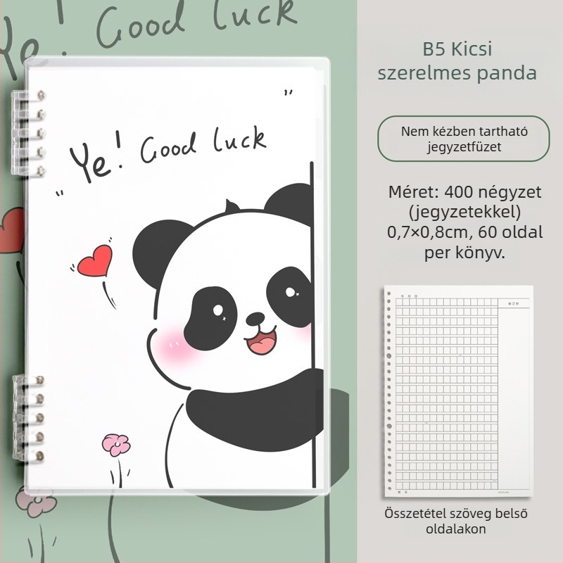 Munkafüzet Cute little year, leválasztható lapokkal, dupla offset papír, 80 g papír
