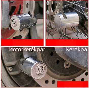 Rozsdamentes acél tárcsafék-zár elektromos kerékpárokhoz, motorkerékpárokhoz és hegyi kerékpárokhoz