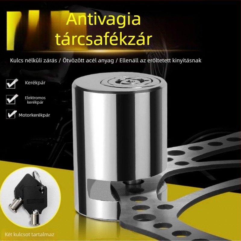 Rozsdamentes acél tárcsafék-zár elektromos kerékpárokhoz, motorkerékpárokhoz és hegyi kerékpárokhoz