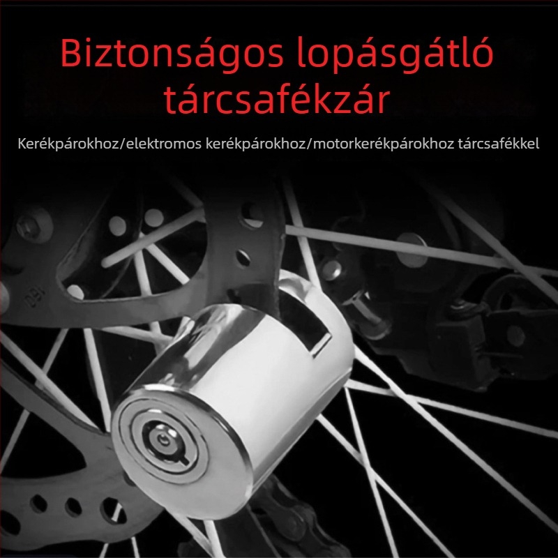 Rozsdamentes acél tárcsafék-zár elektromos kerékpárokhoz, motorkerékpárokhoz és hegyi kerékpárokhoz