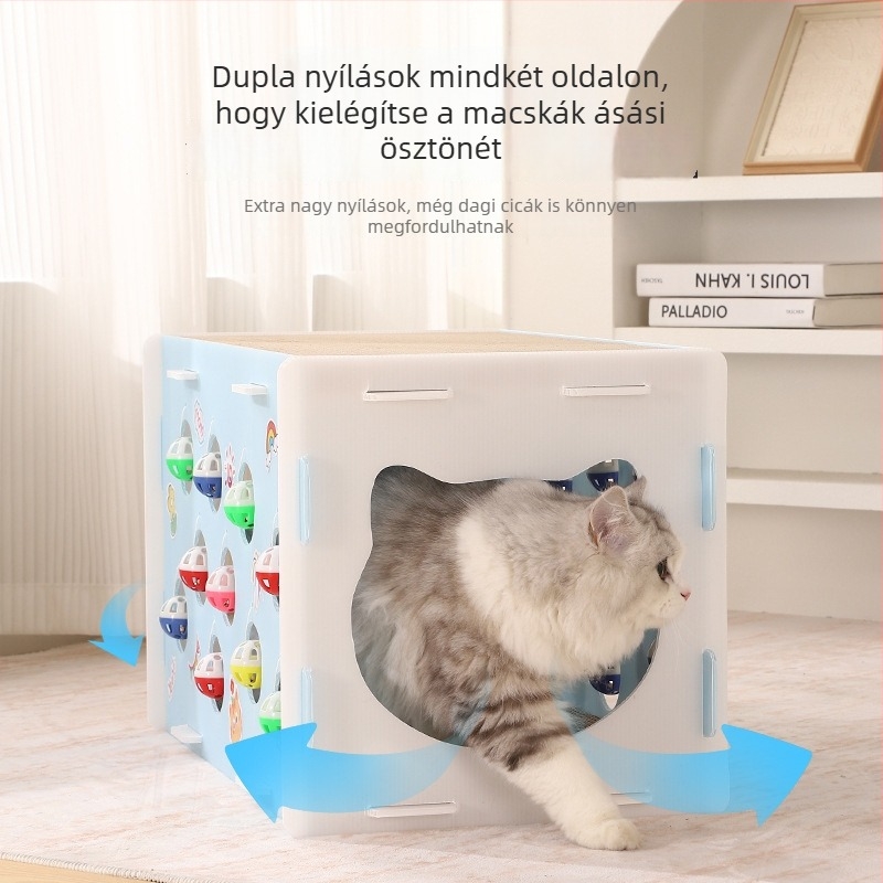 MAIZAI macskafészek - karmok élezésére, pihenésre és játékra; műanyag