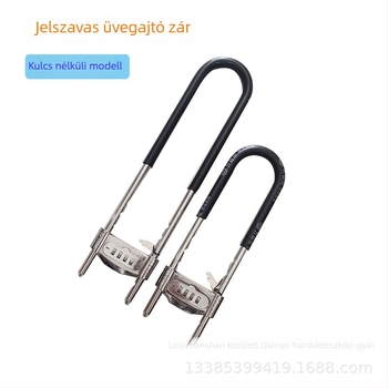Kódos mortise zár, U‑alakú kialakítású, dupla ajtó tolóajtóhoz
