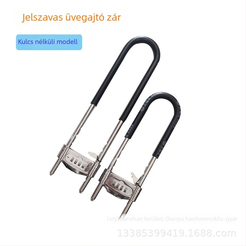 Kódos mortise zár, U‑alakú kialakítású, dupla ajtó tolóajtóhoz