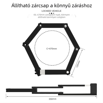 Riderace Összecsukható Láncos Zár – Masszív fém, testreszabható, kerékpárokhoz, elektromos kerékpárokhoz és motorkerékpárokhoz