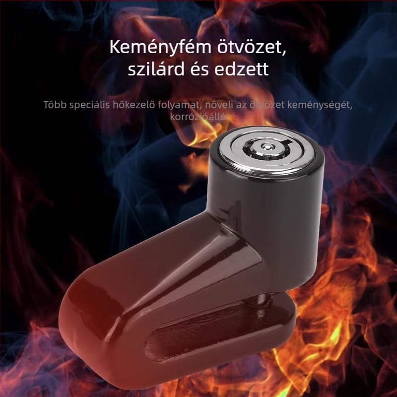 Tárcsás zár hegyi kerékpárokhoz és motorkerékpárokhoz – lopás elleni, fém test, uniszex, testreszabható feldolgozás, Sanmen Ait márka