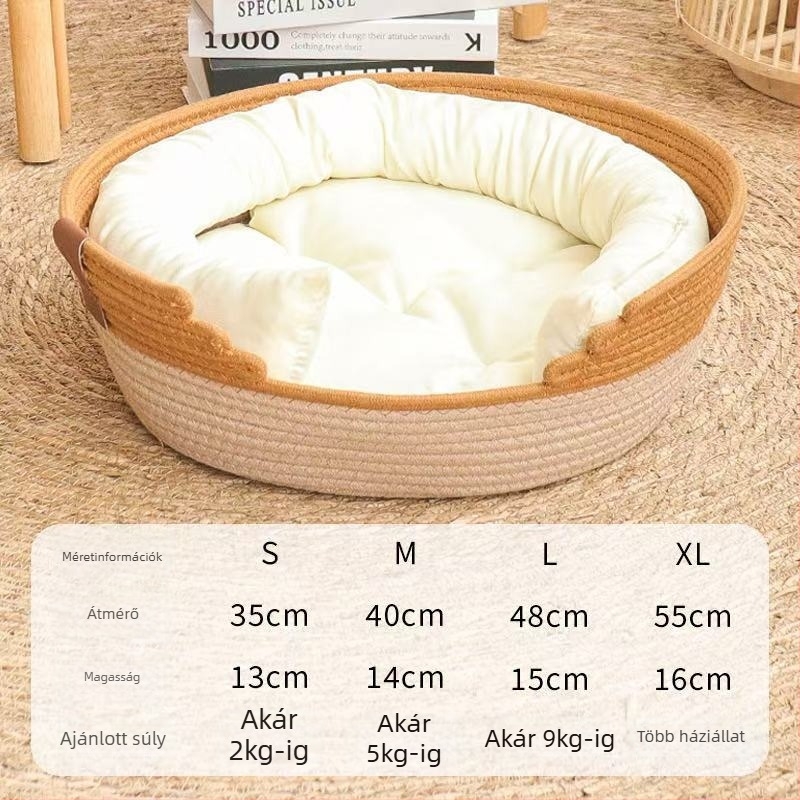 Macskafészek pamutszálból — egész éves használatra, macskáknak, melegen tartja, eredet: Shandong