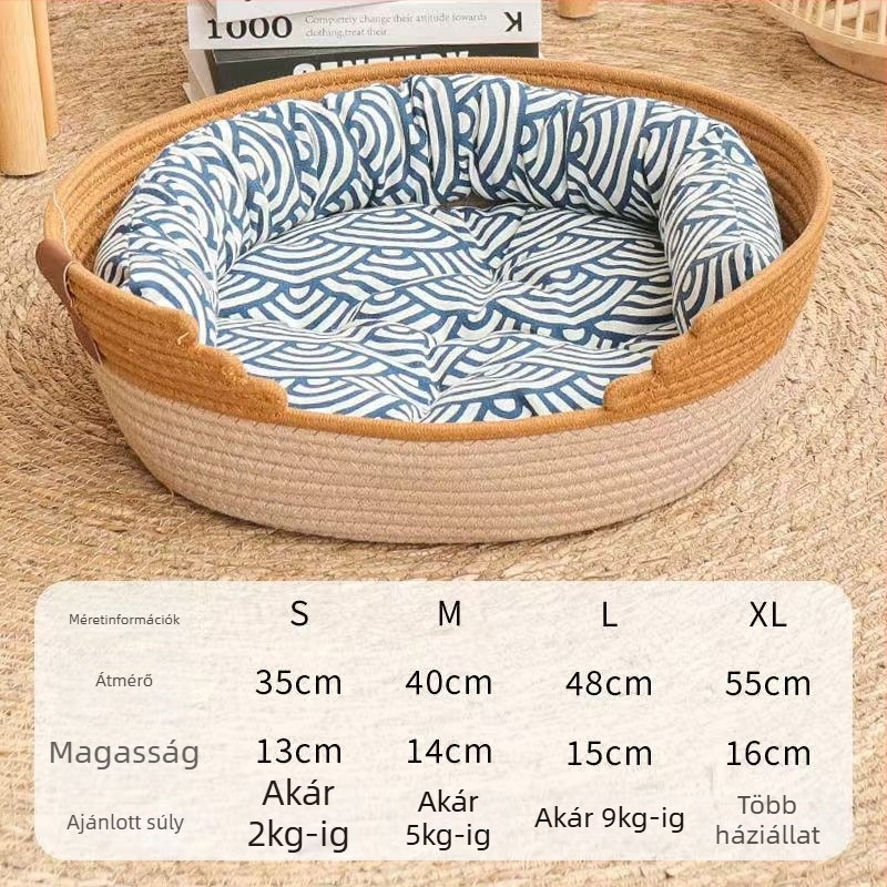 Macskafészek pamutszálból — egész éves használatra, macskáknak, melegen tartja, eredet: Shandong