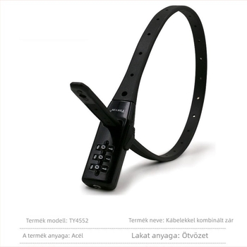 Tie Lock kerékpárhoz és elektromos kerékpárhoz, TONYON TY4552, PC anyag, súly 90 g