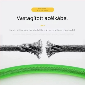 Hordozható acélhuzalos zárlánc kerékpárokhoz és elektromos járművekhez, kör alakú zár, modell 2010, tömeg 340 g