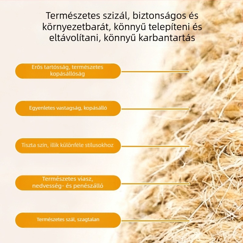 Macska karmoló sisal falra szerelhető tábla, vertikálisan lógó golyó, talpcsiszoló párna — HW-073333, Márka HAWoo/Hawor, Anyag: sisal