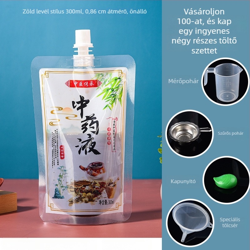 Egyszer használatos kínai gyógyszeres folyadéktasak szívócsővel, fűtés és hűtés funkcióval; Yijia Shure; Shenzhen eredet.