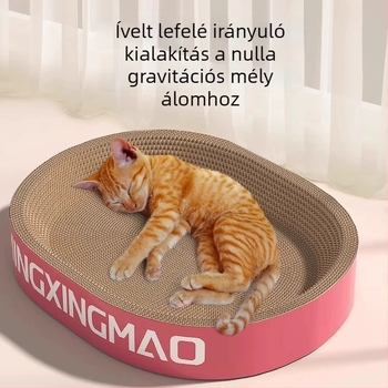 Integrált macska karmoló és odú – kopásálló, morzsa nélkül, extra nagy