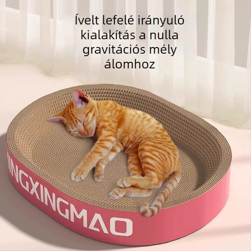 Integrált macska karmoló és odú – kopásálló, morzsa nélkül, extra nagy