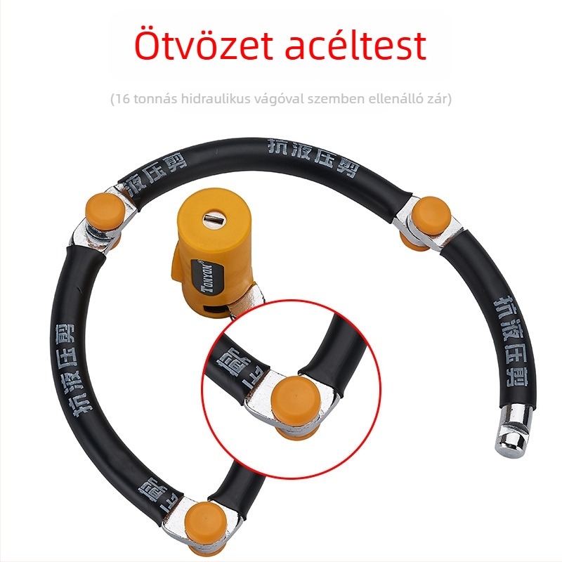 TONYON TY3869 acél hajtogatható zár – kerékpárok és motorkerékpárok számára; tömeg 1200 g; márka TONYON; alkalmas kerékpárok, elektromos autók, motorkerékpárok és ajtók