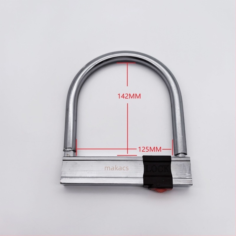 Motorkerékpár U-zár, acéltest, modell 215, 0,99 kg, motorkerékpárok és triciklik számára, biztonsági dizájn