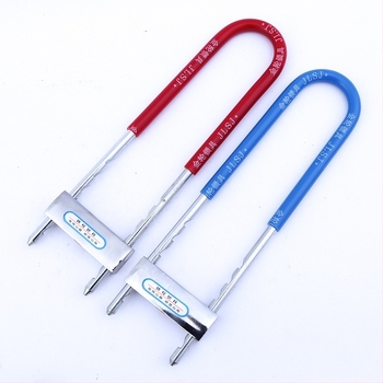 Gold Wheel 502 U-formájú üvegajtó zár, vasbevonattal, háztartási, kórházi és üzlethelyiségek üvegajtóihoz, elektromos járművekhez és motorkerékpárokhoz