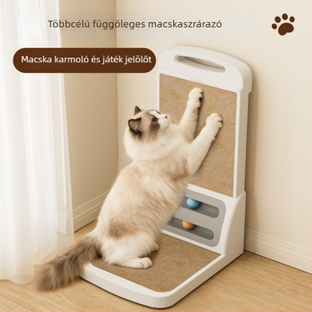 Levehető macska karmolódeszka, L-formájú, kopásálló, nem hullik, PP anyag