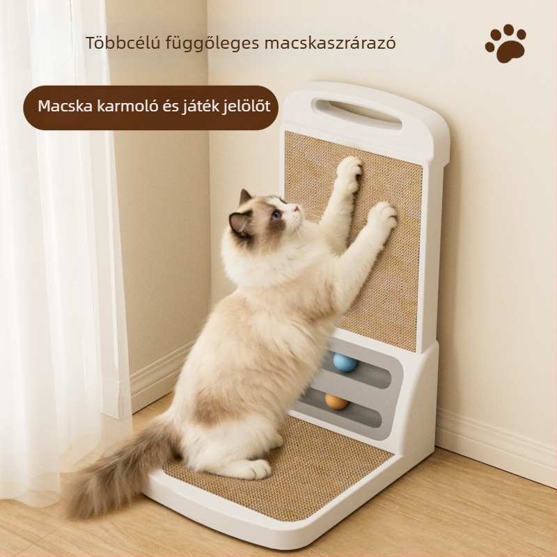 Levehető macska karmolódeszka, L-formájú, kopásálló, nem hullik, PP anyag