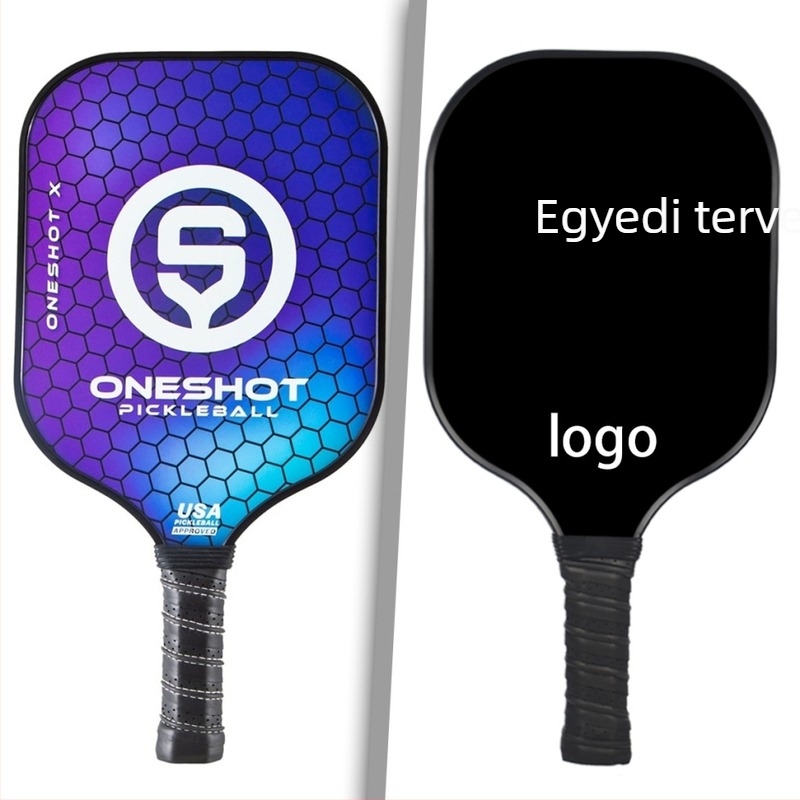 Pickleball ütő szénszálas kerettel, súly 95–100 g, fogantyú vastagsága G5, ütőtípus: oldalsó ütés, kezdőknek és középhaladóknak.