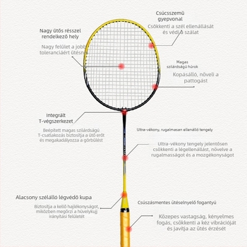 Rex tollasütő – vasötvözet keret, tömege 95–100 g, oldalsó ütő kialakítás, kezdők és juniorok számára