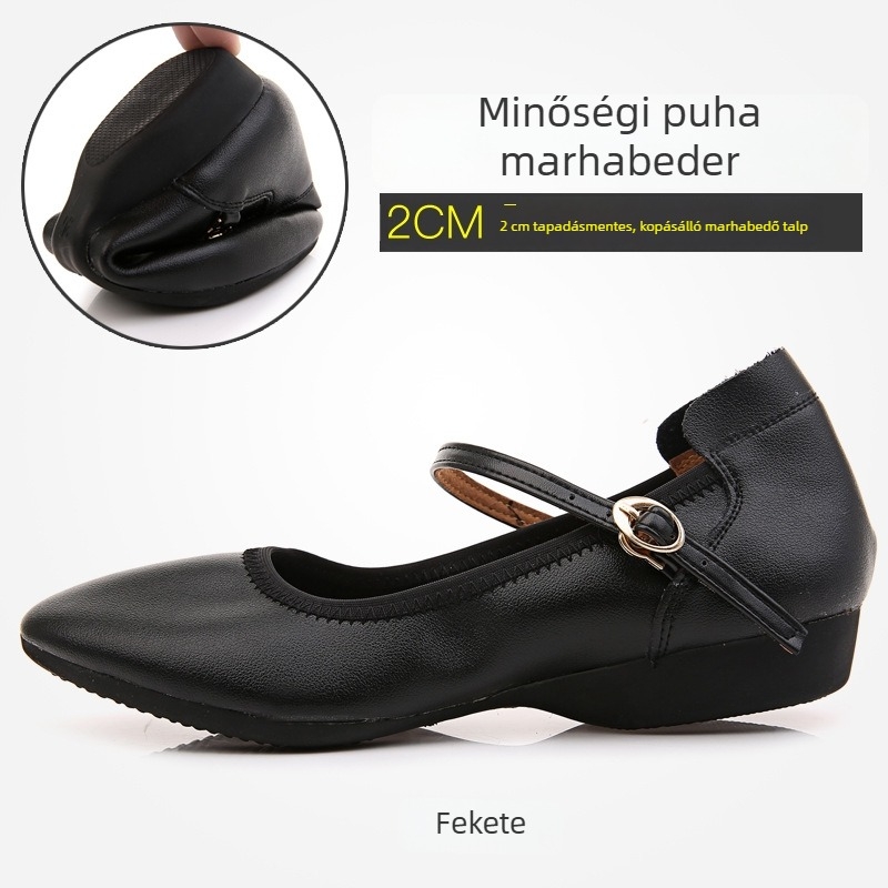 Felnőtt nőknek szóló tánccipő, talp marha ín talppal, lélegző, könnyű, ütéscsillapító