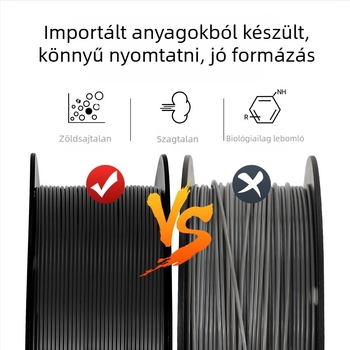 CZ PLA filament 3D nyomtatáshoz, 1,2 kg, 300 m hossz, PLA anyag, alkalmas 3D nyomtatókhoz