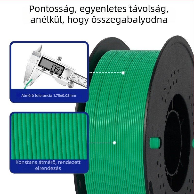 CZ PLA filament 3D nyomtatáshoz, 1,2 kg, 300 m hossz, PLA anyag, alkalmas 3D nyomtatókhoz