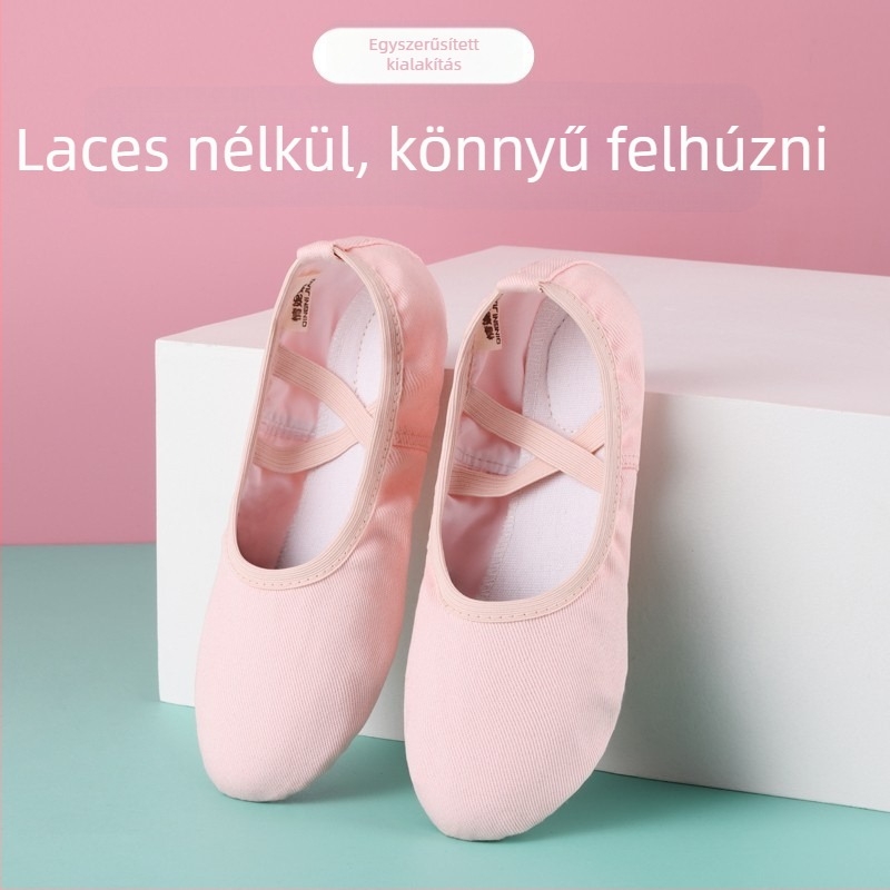 Balett tánc cipő – vászon felsőrész, kompozit talp, lélegző, uniszex felnőtteknek