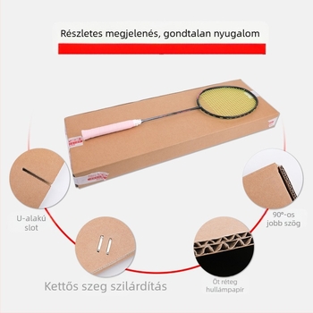 Tollaslabdaütő kartondoboz, ötszintű ultraerős hullámkarton, vastagság 6 mm, belső méret 29×7×74, külső méret 30×6×75