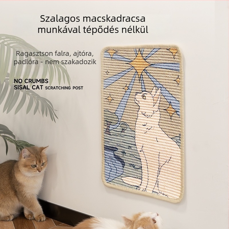 Cat Butler Szizál Kaparó Pad — Falra Szerelhető Kaparó Deszka Kanapé Védelemhez, Kopásálló, Cuki Stílus