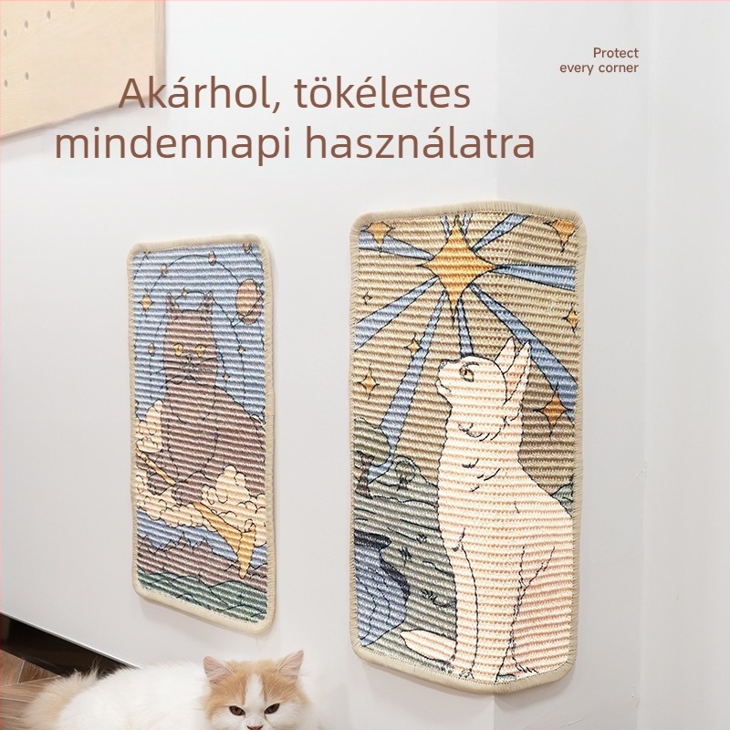 Cat Butler Szizál Kaparó Pad — Falra Szerelhető Kaparó Deszka Kanapé Védelemhez, Kopásálló, Cuki Stílus