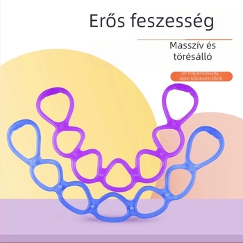 Fuxing 7-lyukú szilikon/TPE jóga feszítő szalag vállnyitáshoz és hátedzéshez