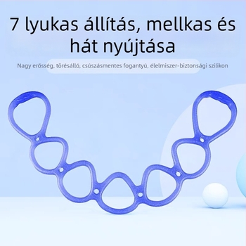 Fuxing 7-lyukú szilikon/TPE jóga feszítő szalag vállnyitáshoz és hátedzéshez