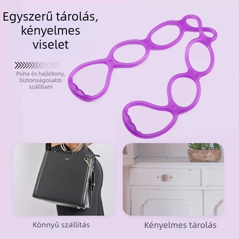 Fuxing 7-lyukú szilikon/TPE jóga feszítő szalag vállnyitáshoz és hátedzéshez