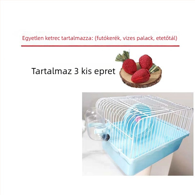 Fából készült, téglalap alakú ketrec hörcsögök és guineai malacok számára, átlátszó panelekkel, hordozható és jól szellőző