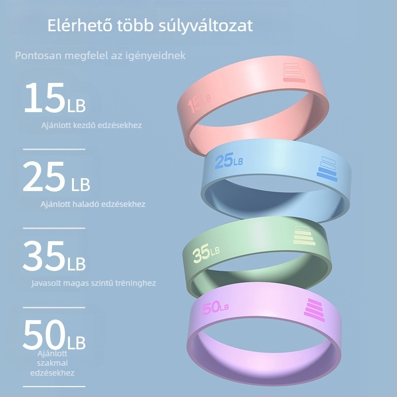 Szilikon jógaellenállás-szalag csúszásmentes markolattal a farizmok edzéséhez és a csípőemeléshez — nyújtó edzés felszerelés, kód AL1007367655