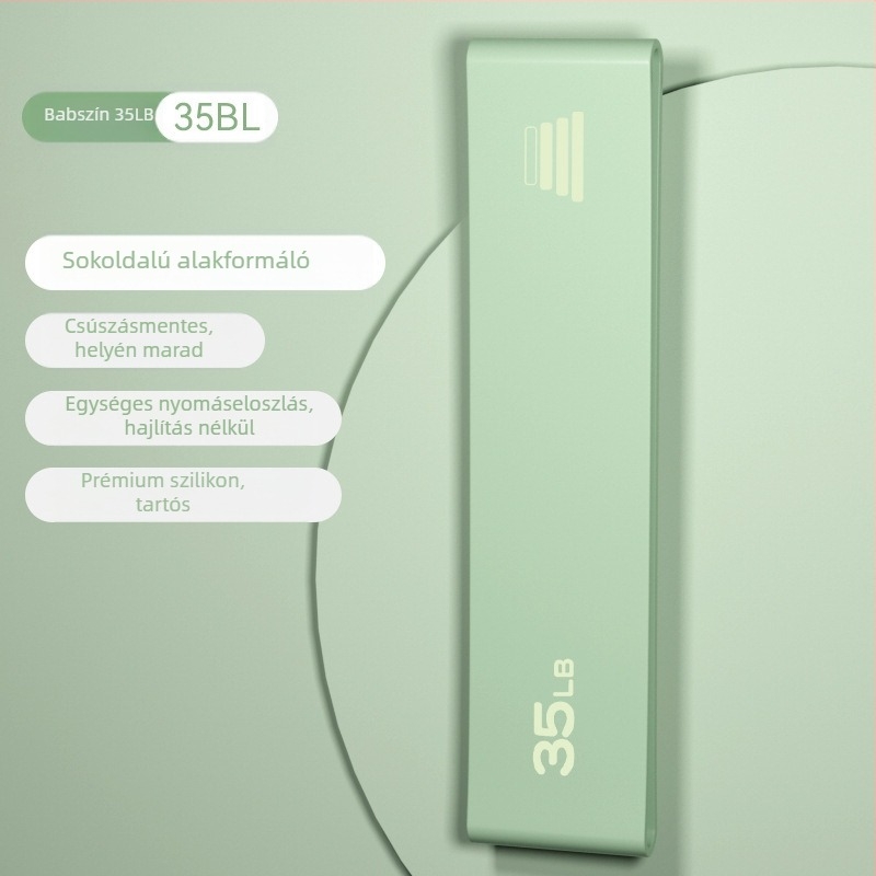 Szilikon jógaellenállás-szalag csúszásmentes markolattal a farizmok edzéséhez és a csípőemeléshez — nyújtó edzés felszerelés, kód AL1007367655