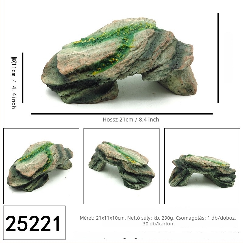 Reptiliák táj dekoráció: gyanta rejtekhely terárium/akvárium számára, új stílus, Real Family Márka