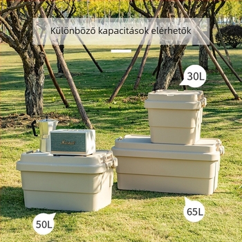 Autó tároló doboz, hordozható, többfunkciós rendező, felnyitható fedéllel