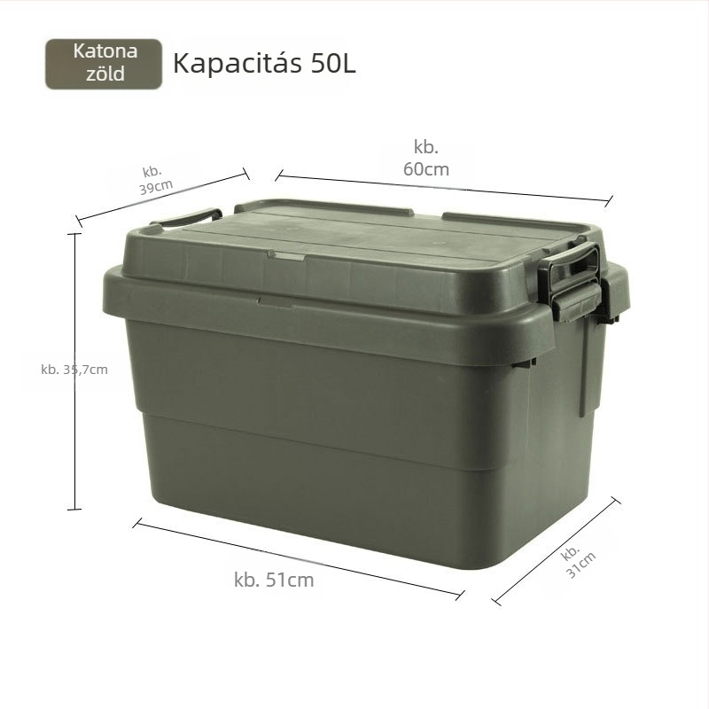 Autó tároló doboz, hordozható, többfunkciós rendező, felnyitható fedéllel