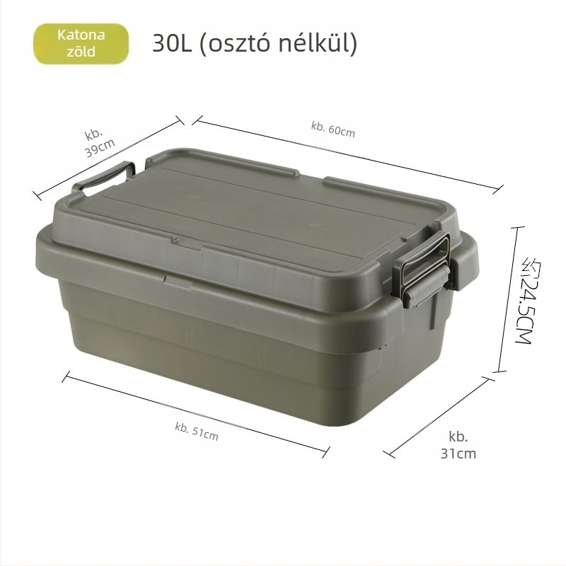 Autó tároló doboz, hordozható, többfunkciós rendező, felnyitható fedéllel