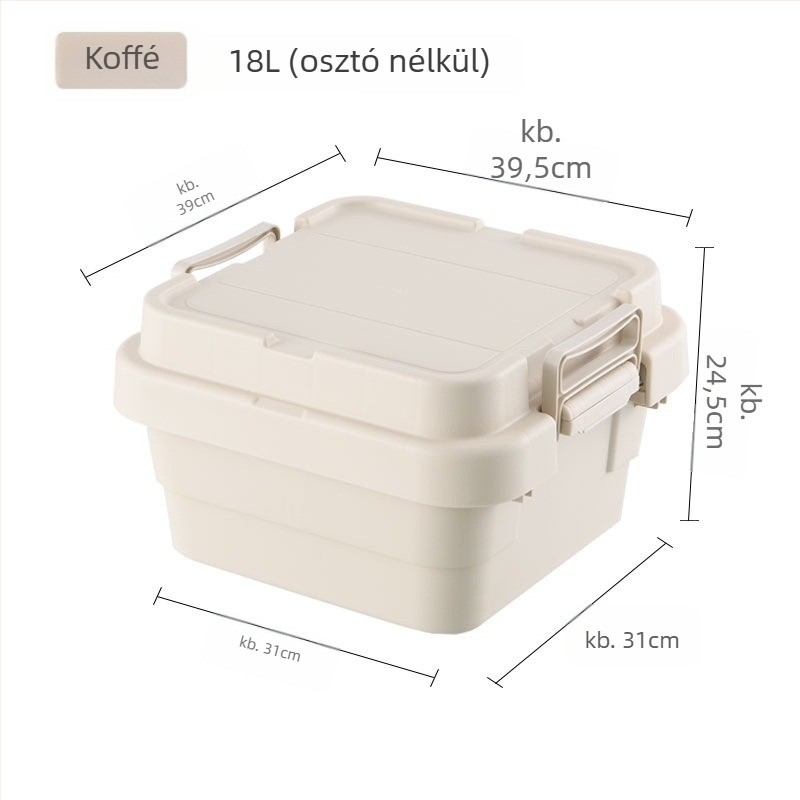 Autó tároló doboz, hordozható, többfunkciós rendező, felnyitható fedéllel