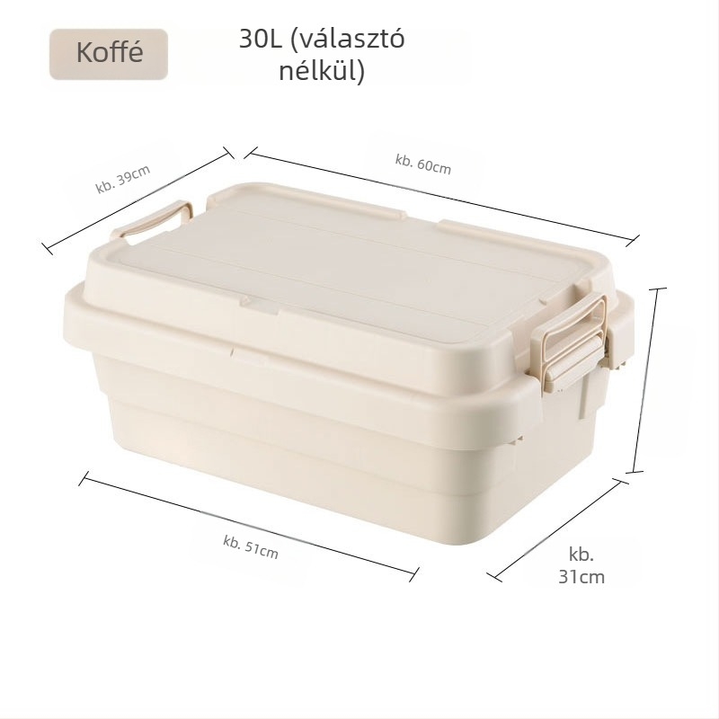 Autó tároló doboz, hordozható, többfunkciós rendező, felnyitható fedéllel