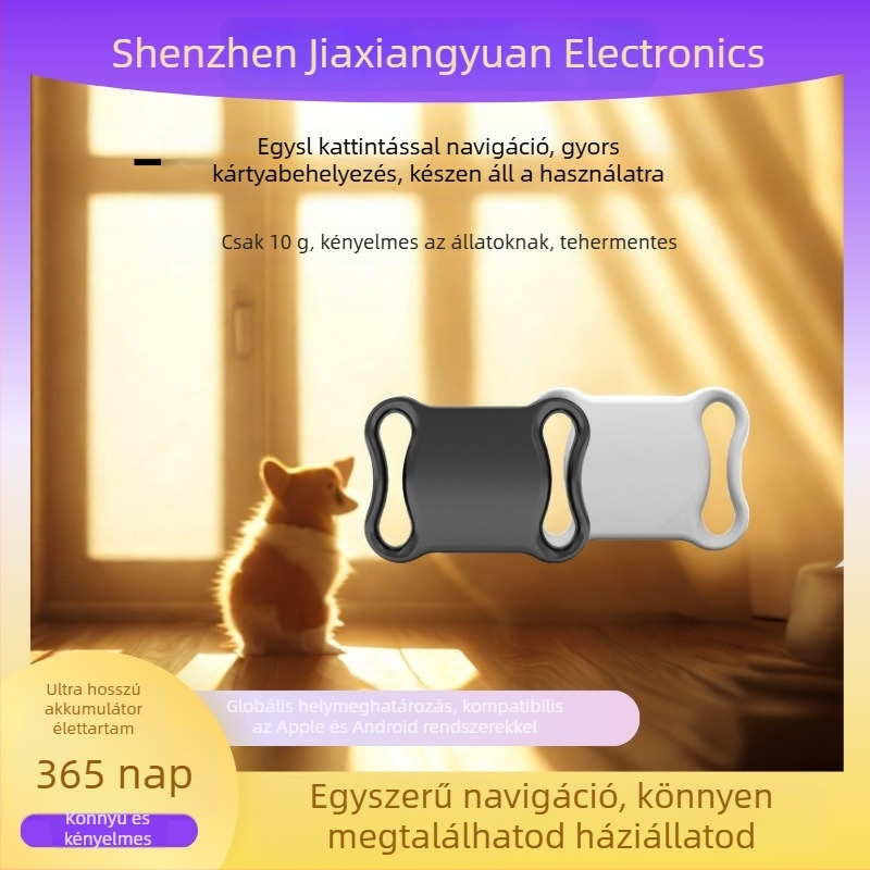 GPS-szel ellátott háziállat-nyakörv nyomkövetővel – kompakt, ABS anyag, gombos elem, világszerte nyomkövetés, 10 g, Shenzhen eredet
